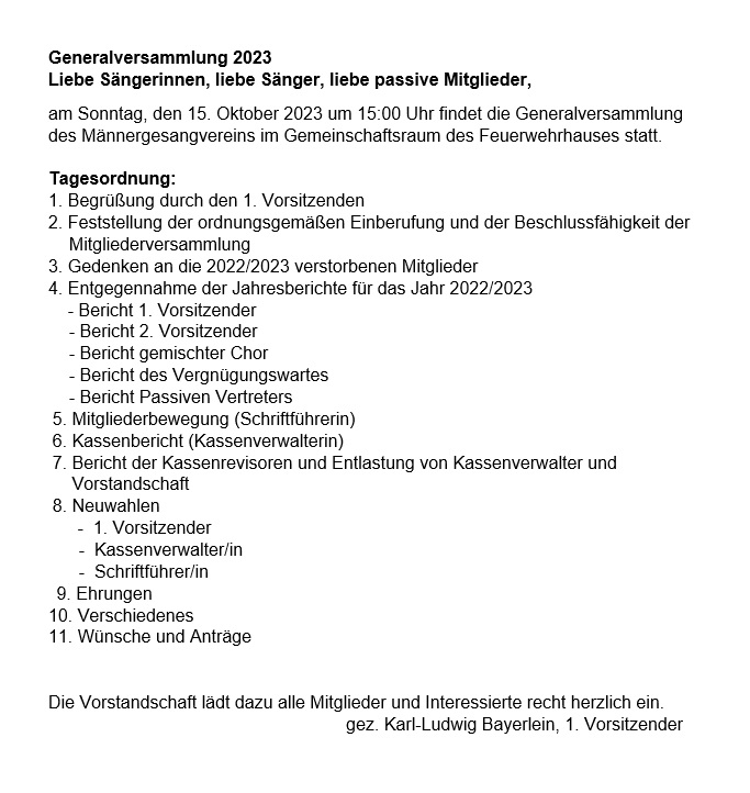 Tagesordnung 2023 für Homepage